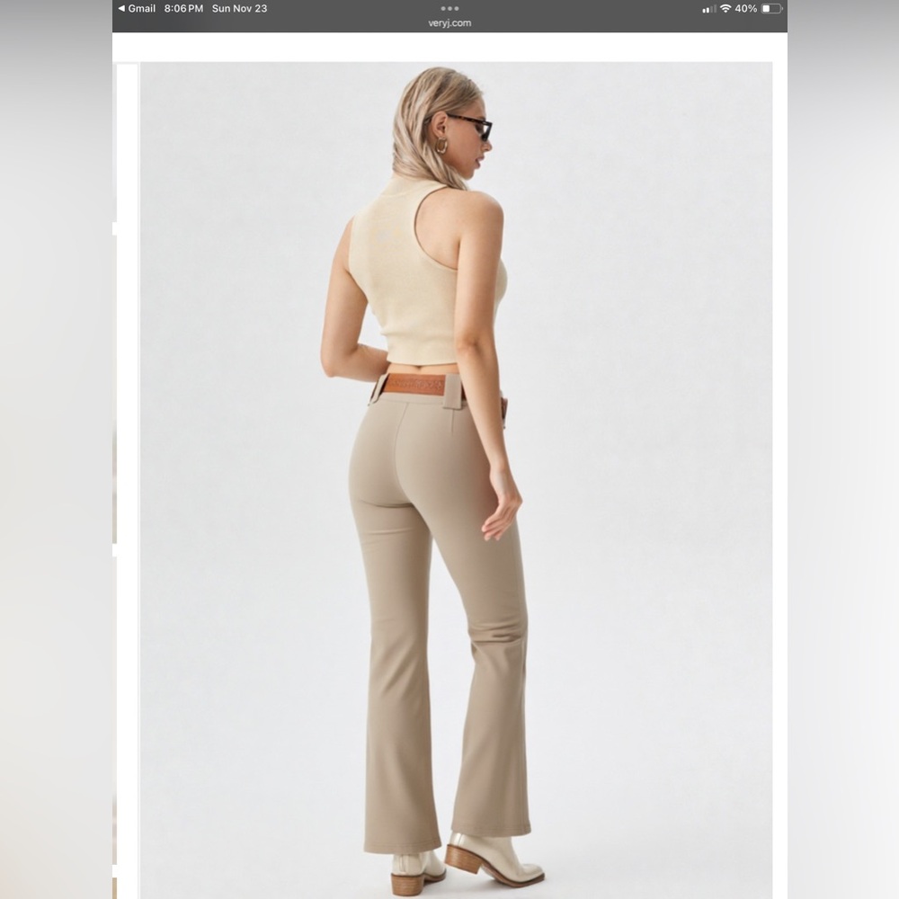 Very J Taupe Women's Pants NWT - Picture 2 of 2